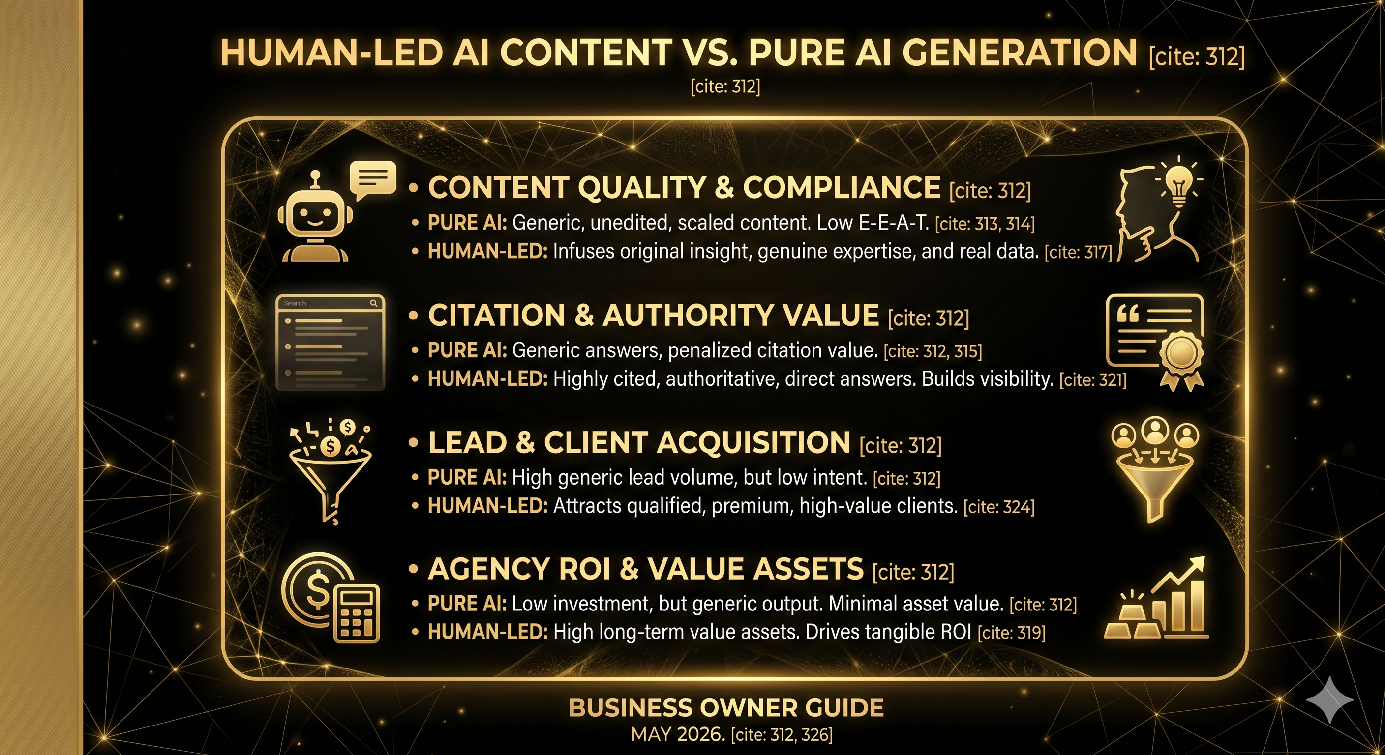 AI-Generated Content vs Human-Led AI Content: What Actually Drives ROI for Agency Marketing in 2026